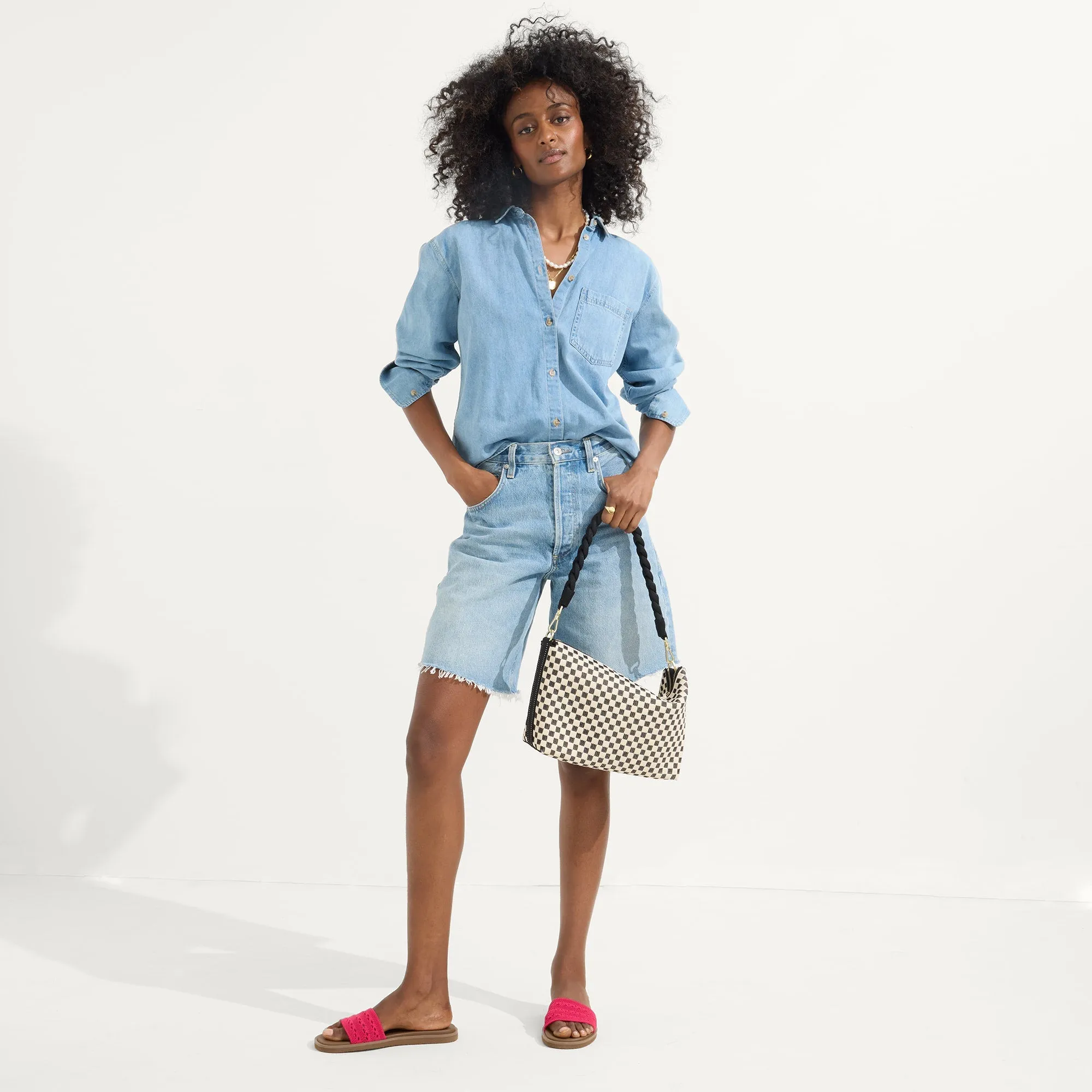 The Daily Crossbody - Tuxedo Midi Check