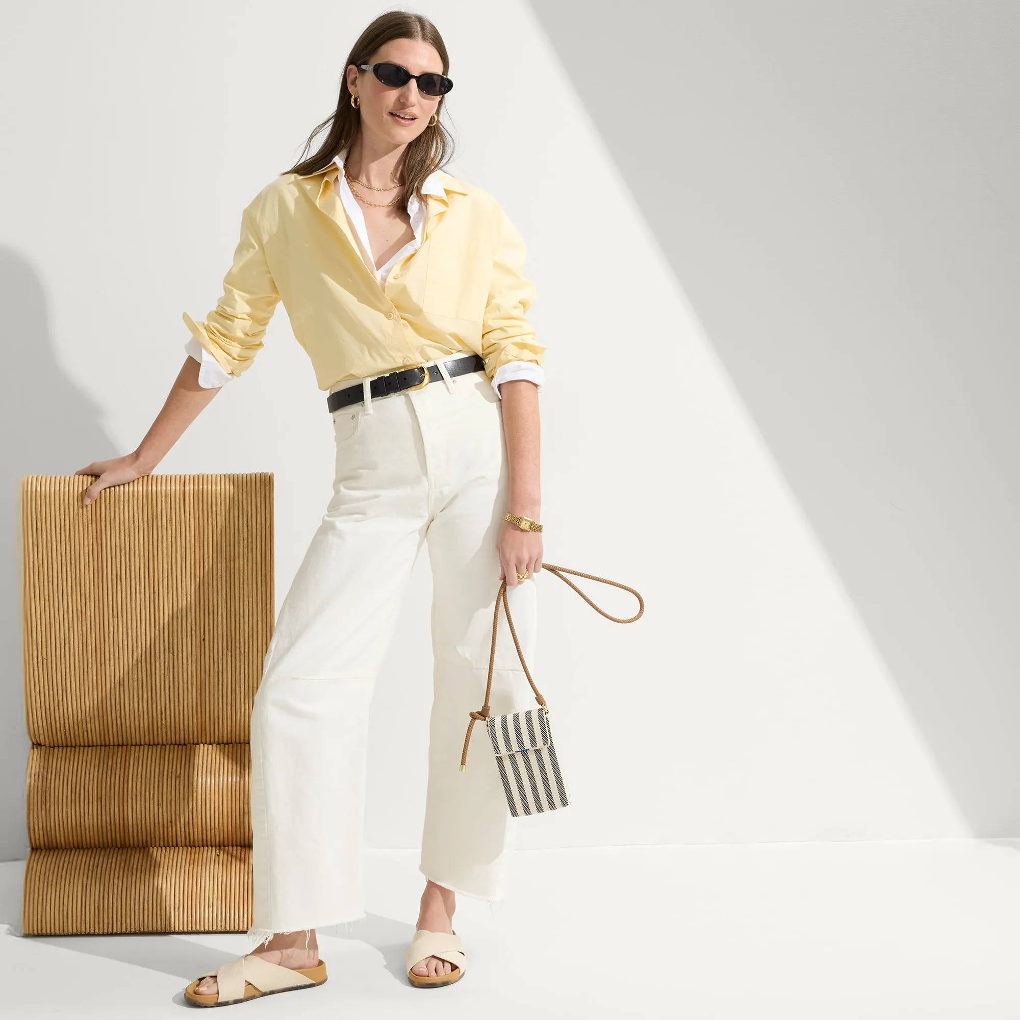 The Phone Crossbody - Cabana Stripe