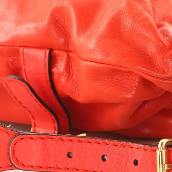 Tom Ford era, Gucci, 'Darwin', tomato red leather XL messenger or shoulder bag, or backpack with multiple, zip close pockets & gold hardware