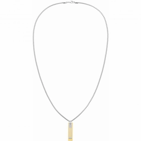 Tommy Hilfiger Logo Double Tag Mens Necklace 2790351