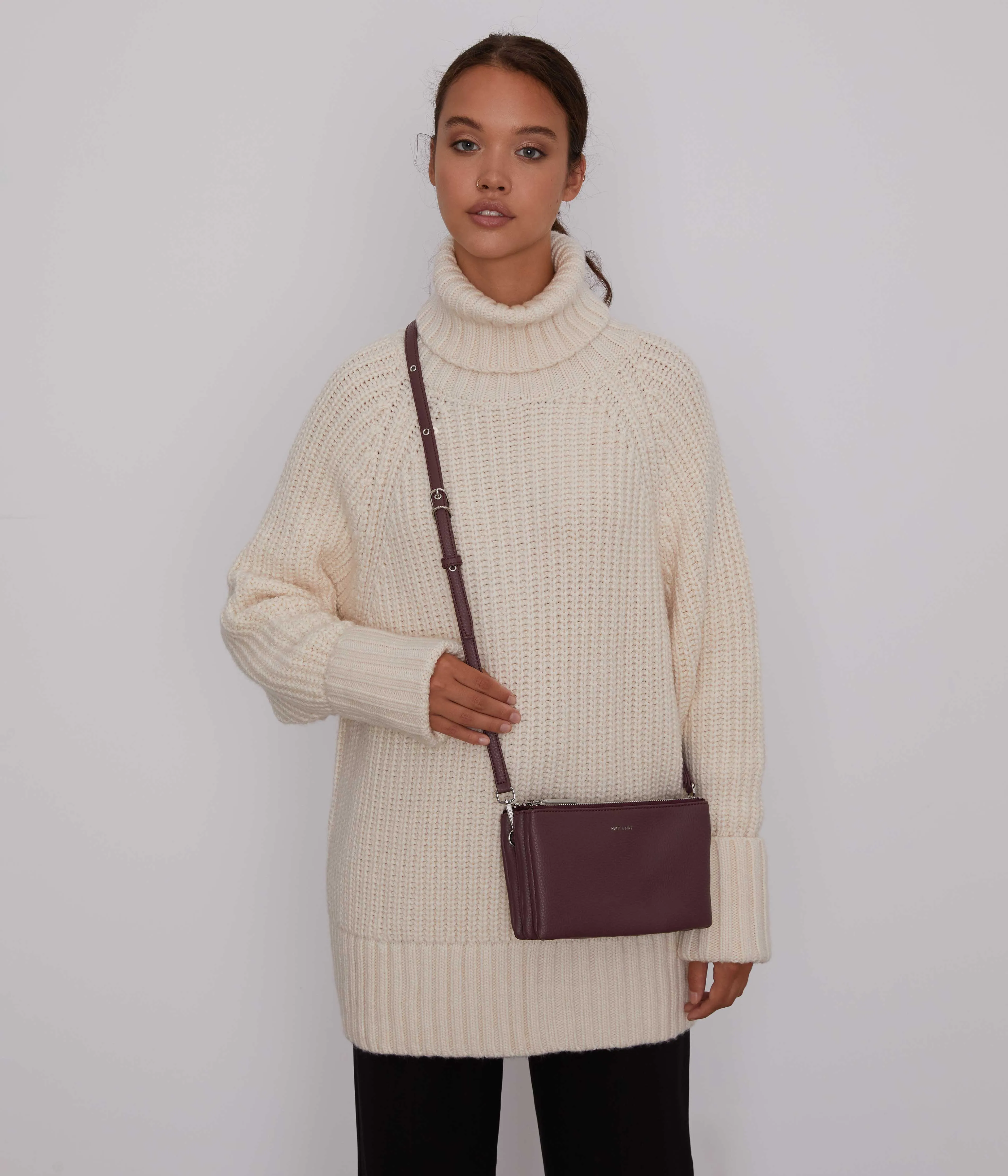 TRIPLET Vegan Crossbody Bag - Purity