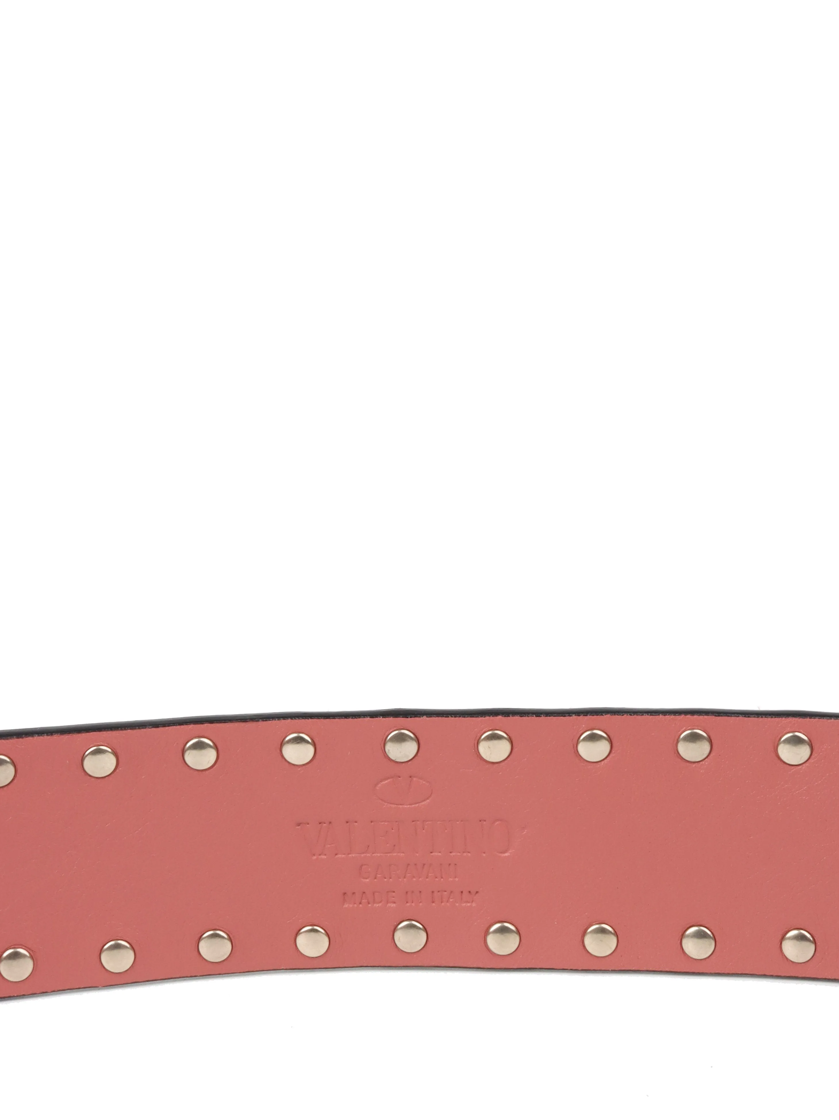 Valentino Pink Suede Rockstud Shoulder Strap