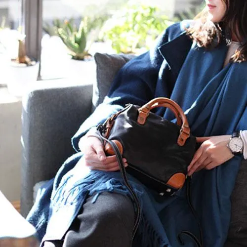 Vintage Womens Leather Small Red Satchel Handbag Shoulder Bag Ladies Doctor Satchel Purse Women's Satchel Crossbody Purse