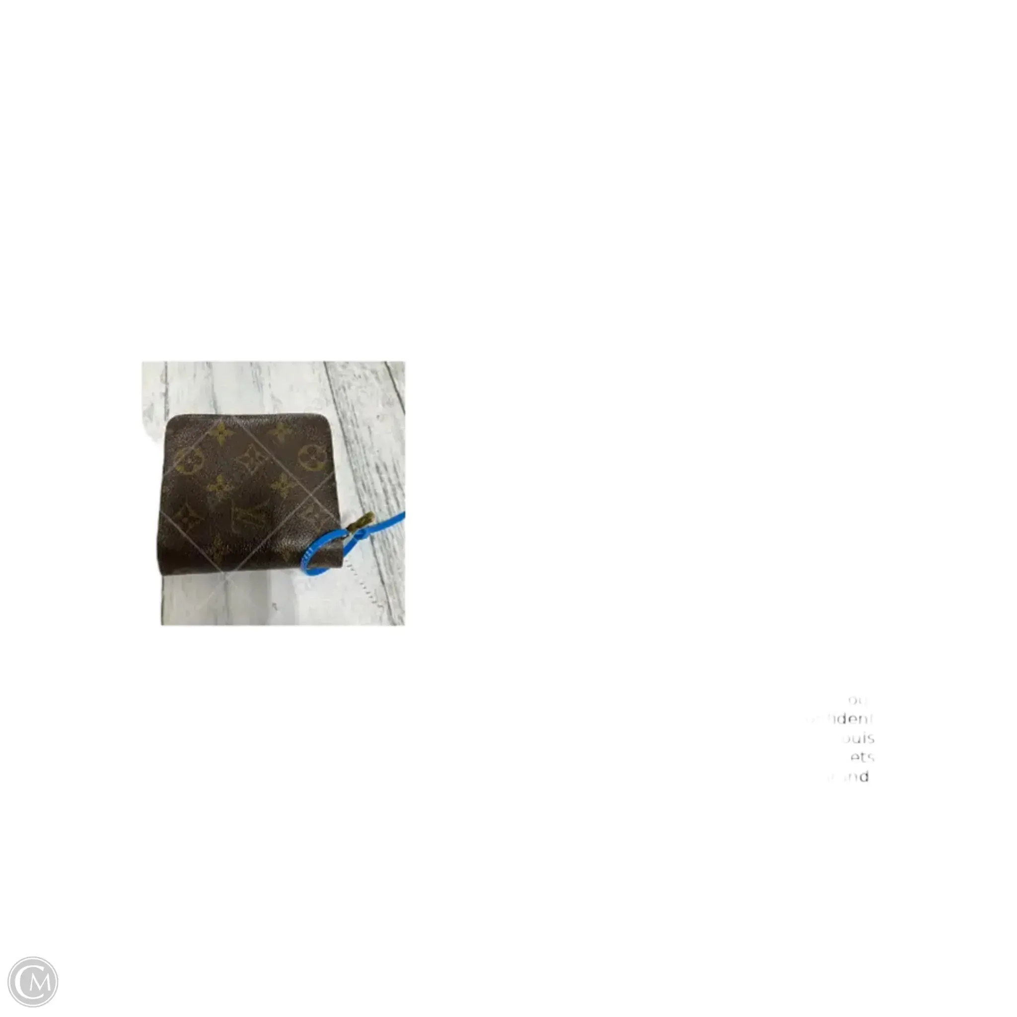 Wallet Luxury Designer By Louis Vuitton, Size: Small