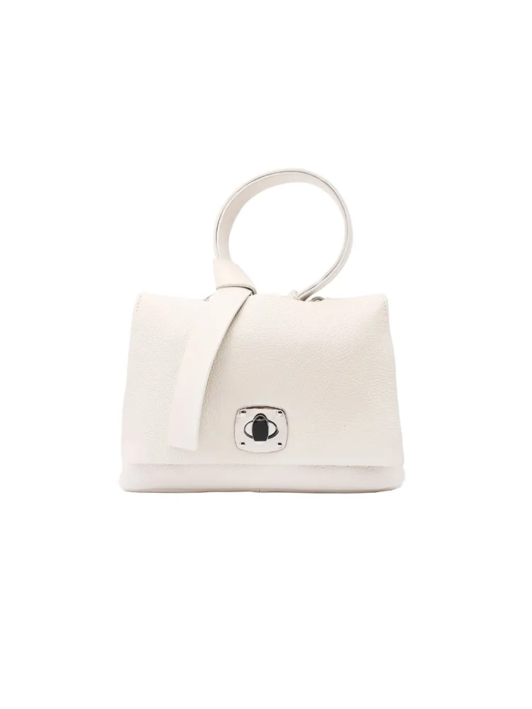 White Leather Women Handbag Shoulder Bag Work Bag For Women