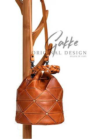 Womens Black Leather Bucket Shoulder Bag Purse Vintage Split Joint Barrel Round Handbag Crossbody Purse for Women