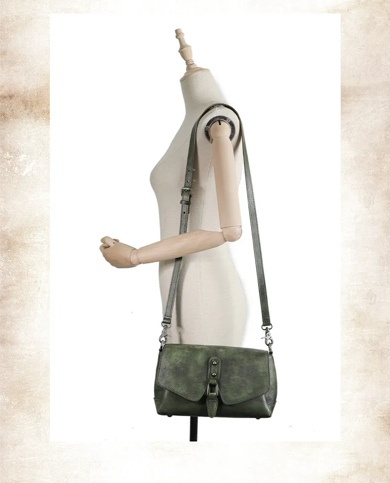 Womens Brown Leather Vintage Handmade Shoulder Bag Best Crossbody Purses for Ladies