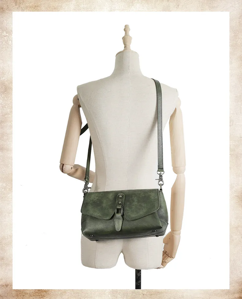 Womens Brown Leather Vintage Handmade Shoulder Bag Best Crossbody Purses for Ladies