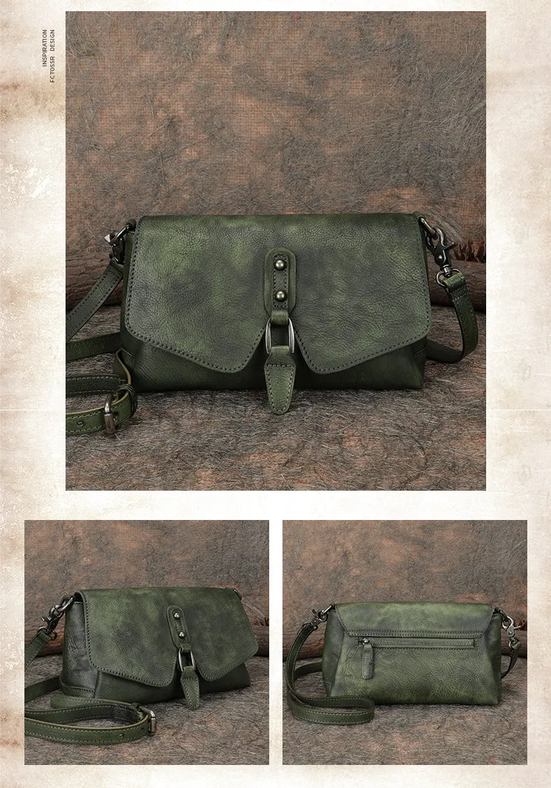 Womens Brown Leather Vintage Handmade Shoulder Bag Best Crossbody Purses for Ladies