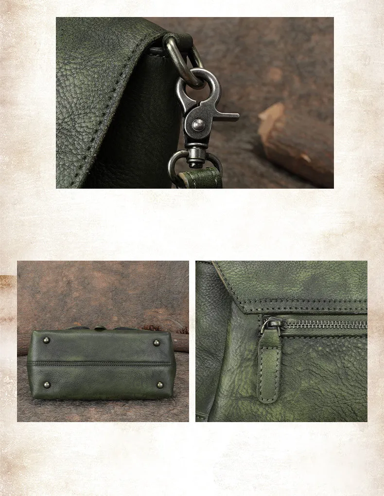Womens Brown Leather Vintage Handmade Shoulder Bag Best Crossbody Purses for Ladies